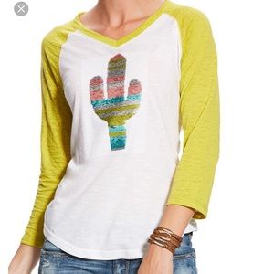 Ariat sequin Saguaro Raglan burnout baseball tee